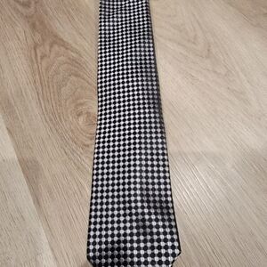 Sean John Black and White Patterned Tie